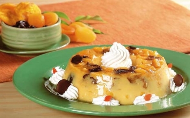 Flan de frutas secas